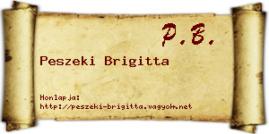 Peszeki Brigitta névjegykártya