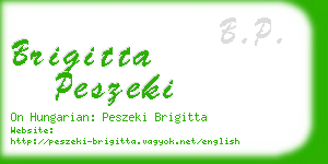 brigitta peszeki business card